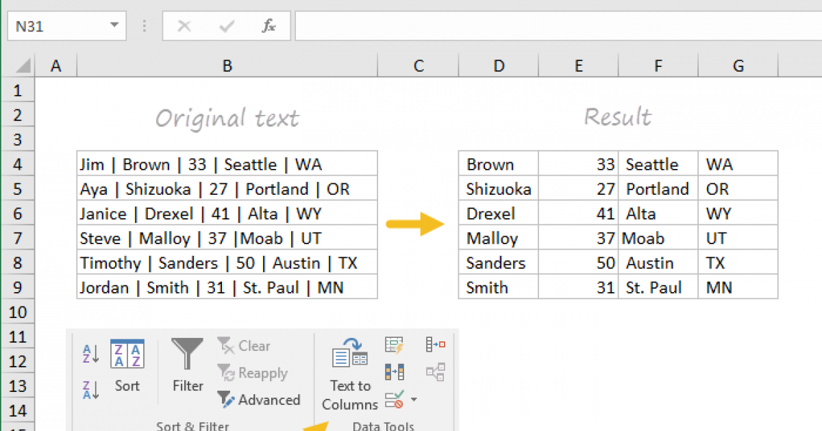 Excel Text To Columns Exceljet 0387